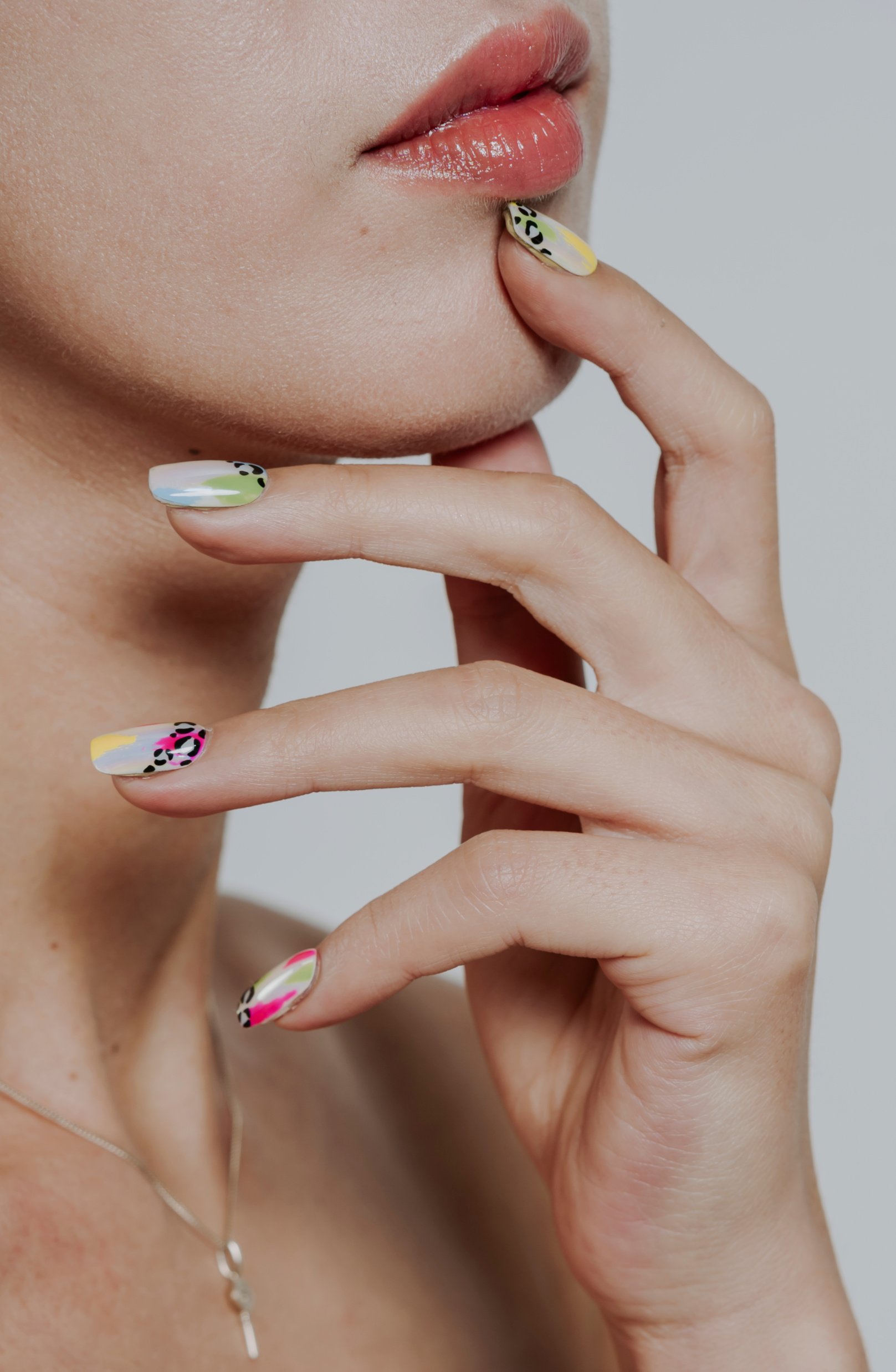 Woman Showing Nail Art